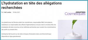 L’hydratation en tête des allégations recherchées 