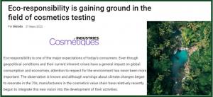 logo Eco-responsibility is gaining ground in the field of cosmetics testing