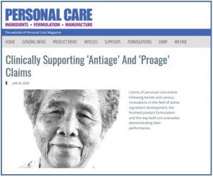 logo Clinically Supporting ‘Antiage’ And ‘Proage’ Claims via Personal care