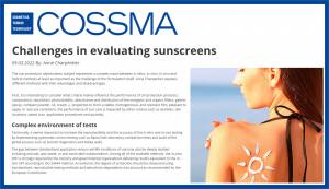 logo Challenges in ­evaluating sunscreens